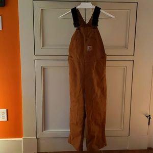 Kids Carhartt lined coveralls size 8.